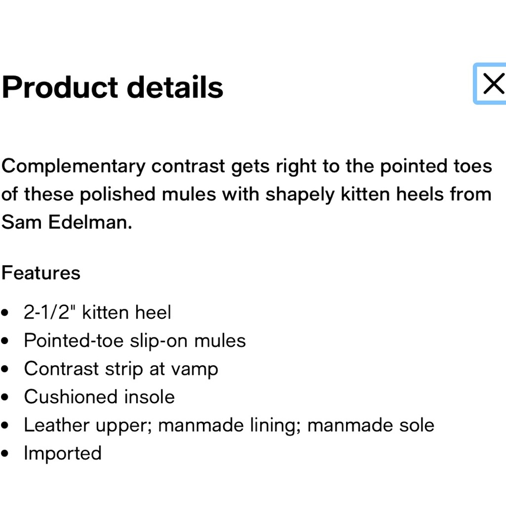 Sam Edelman Black Tev Kitten-Heel Mules Size 7.5 - Picture 2 of 10